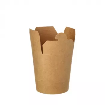 Boîte à snacks carrée PAPSTAR pure 230 ml, brun, carton de fibres vierges certifié FSC, bio-enduit, 1 pièce 87268