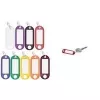 Porte-clés WEDO avec anneau, diamètre 18 mm, corps en plastique violet, étiquette blanche inscriptible remplaçable 262 801808