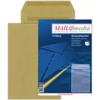 Enveloppes d'expédition MAILMEDIA Elepa C4, autocollantes, 90 g/m², brunes, 50 pièces 30002518