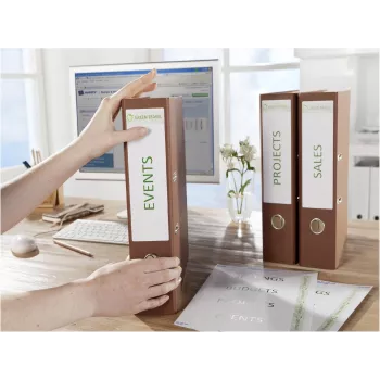 Étiquettes de classement blanches Avery LR4761-25 61 x 192 mm 100 étiquettes (25 feuilles x 4)