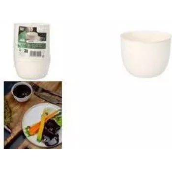 PAPSTAR pure Sugarcane Bowls Evidence, Round, 175 ml, Ø 7.2 cm, White, 10 Pieces (89993)