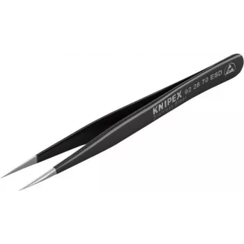 Pince à épiler de précision ESD KNIPEX 92 28 70 pointue, fine 110 mm