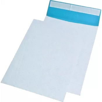Enveloppe d'expédition autocollante MAILmedia B4 renforcée par fils, blanc-bleu, 250 x 353 mm 391080