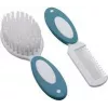 Ensemble brosse et peigne pour bébé Olympia H+H BS 868 - soies naturelles, extra doux, blanc 98374