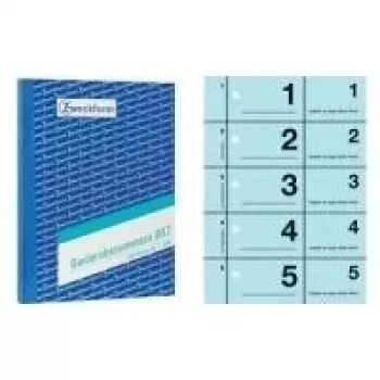 Carnet de formulaires de numéros de vestiaire AVERY 1-500, A6, 100 feuilles, prédécoupé pour suspension (867)