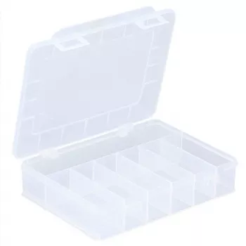 Boîte d'assortiment ALLIT EuroPlus Basic 18/7, polypropylène transparent haute résistance aux chocs, 7 compartiments, noire 457180