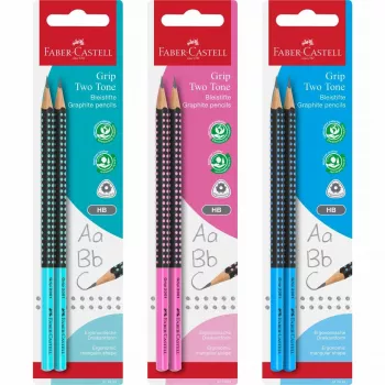 Porte-mine Faber-Castell GRIP 2001 TWO TONE, 2,0 mm, zone Soft-Grip, carte blister 517093