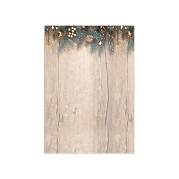 Papier à lettres de Noël SIGEL motif Golden Greens DIN A4 - 90 g/m² - A4 (DP664)