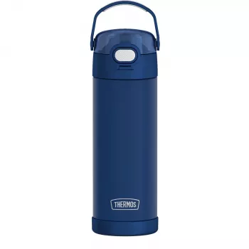 THERMOS FUNTAINER Insulated Water Bottle, 0.47 L, Stainless Steel, Pop-up Straw, Fold-out Handle 4115.346.047