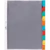 DURABLE A4 Pocket Dividers, 10-Part, Assorted Coloured Tabs, Polypropylene 663219