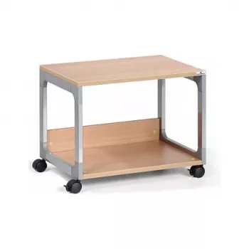 Chariot de service multifonction DURABLE SYSTEM 48, 3 plateaux, gris clair, 600 x 480 x 900 mm, charge totale 120 kg 3710124