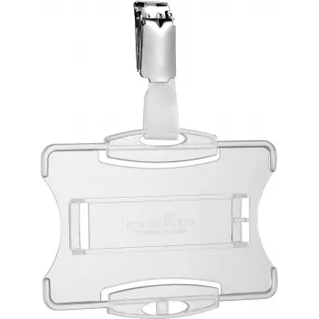 Porte-carte d'identité DURABLE avec clip rotatif, transparent, pour 1 carte, lot de 25 811819