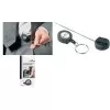 Enrouleur de clés rétractable DURABLE Jojo avec anneau porte-clés, noir, cordon 80 cm, lot de 10 822258