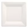 Assiette PAPSTAR Pure en canne à sucre, carrée, 260 x 260 mm, 50 pièces, compostable, compatible micro-ondes 89745