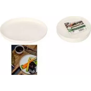 PAPSTAR pure Sugarcane Plates Ano, Round, Ø 16 cm, White, 6 Pieces (89995)