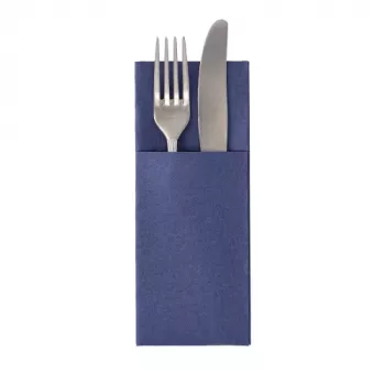 PAPSTAR Royal Collection Napkin Pocket, Dark Blue, Premium Tissue, 1 Piece 37332