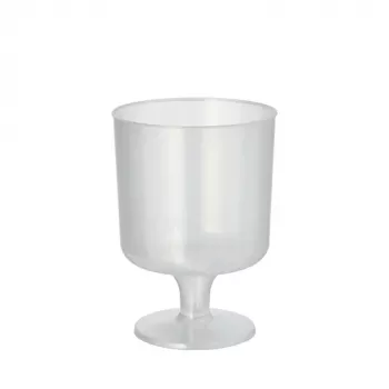 PAPSTAR Reusable Red Wine Glass PP, 0.2 L, Translucent, 10 Pack, Polypropylene, Diameter: 72 mm, Height: 100 mm - 1 Piece (89728)