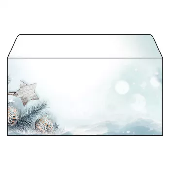 Papier design SIGEL Snow Star DL 110 x 220 mm 80 g/m² bleu/blanc DU312