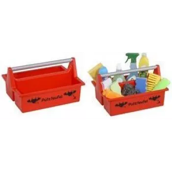 Panier de transport allit McPlus Carry Putzteufel rouge avec poignée en aluminium, 2 grands compartiments 8500903012