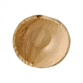 Papstar 87185 Round Palm Leaf Disposable Bowl, Natural, 15 cm, 25 Pieces