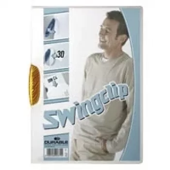 DURABLE SWINGCLIP® 30 A4 pochette à clip transparente, capacité 30 feuilles, lot de 25 226009