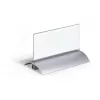 Chevalet de bureau DURABLE PRESENTER DE LUXE, double face, insert 61 x 150 mm, acrylique transparent, 2 pièces 820119