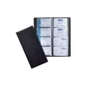 Album de cartes de visite DURABLE VISIFIX® 192 aspect cuir, noir, 192 cartes 240201