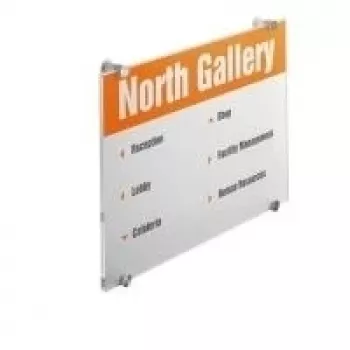 Plaque de porte DURABLE CRYSTAL SIGN A3 portrait, verre acrylique transparent, fixation à vis, 1 ensemble 482619