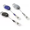 Enrouleur de badge rétractable DURABLE Jojo STYLE avec boucle à bouton pression, cordon en nylon 80 cm, noir, lot de 10 832410