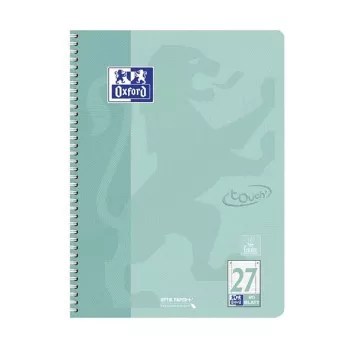 Bloc de cours OXFORD TOUCH quadrillé avec marge A4, 80 feuilles, 90 g/m², couleurs assorties 400196079