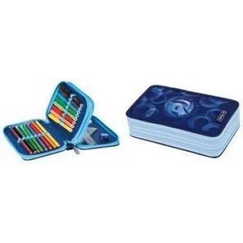 Trousse double compartiment HERLITZ Dolphin Ride, 23 pièces fournies, fermeture éclair, intérieur coloré 400205858