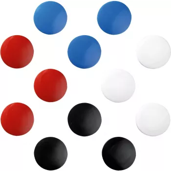 herlitz Round Magnets, 30 mm, Assorted Colours, 6 Pieces, 15 g Holding Force 997254