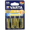 Pile alcaline VARTA Longlife AA 1,5 V 2750 mAh lot de 4 (04106110414)