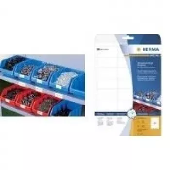 Étiquettes adhésives en film spécial extérieur résistant aux intempéries HERMA, mates, blanches 37 x 13 mm 2125 étiquettes (25 feuilles x 85) 8337