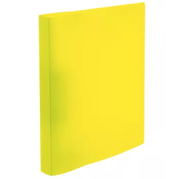HERMA Classeur à anneaux A4 2 anneaux néon jaune translucide 25 mm dos 19710