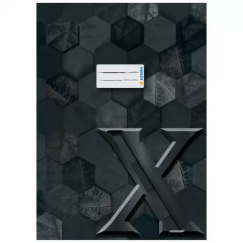 Protège-cahier HERMA X, carton, DIN A4, noir, surface raffinée, zone d'étiquetage, 10 pièces (20091)