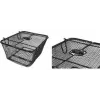 FISCHER PLUS Safe Rear Bicycle Rack Basket, Fine-Mesh Steel Wire, Black, 24 L, 10 kg 50655