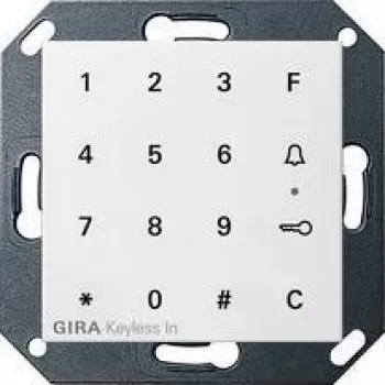 Bouton basculant GIRA 260503 avec symbole lumineux pour System 55, blanc pur