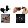 Pompe à main vélo FISCHER avec gonfleur CO2, tête de valve universelle pour Schrader, Dunlop, Presta, 8 bar, noir/argent 50392
