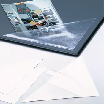 Pochettes triangulaires autocollantes DURABLE CORNERFIX® 75x75 mm, transparentes, 100 pièces 828119