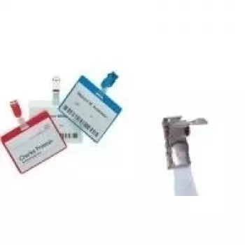 Porte-badge DURABLE avec clip, 60 x 90 mm, transparent, lot de 25 810619