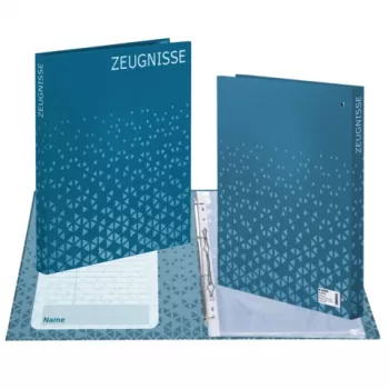 Classeur à anneaux pour bulletins HERMA A4 bleu foncé carton 2 anneaux O 25 mm dos 35 mm 1 pièce 20158