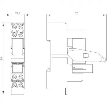 SIEMENS LZS:RT4A4L24 relais enfichable 4PDT 24VDC 2W avec LED