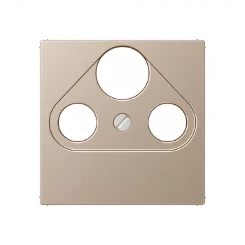 Plaque centrale Jung A 561 PLSAT CH champagne pour prise SAT-TV 4 trous