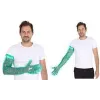 Gants jetables HYGOSTAR SOFTLINE LONG PLUS LDPE, verts, taille unique, manchette élastique au bras, lisses et doux, 1 pièce 2621