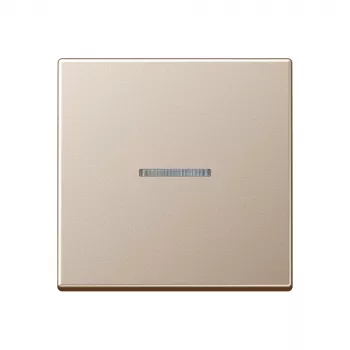 Bascule JUNG A 590 KO5 CH 1 poste avec guide-lumière, duroplaste laqué, série A, champagne