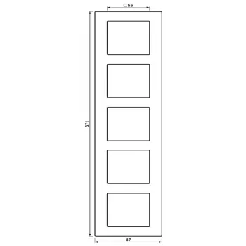 JUNG A Creation cadre de recouvrement 5 postes, anthracite mat AC585BFANM