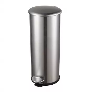 HELIT corbeille à pédale the zinc, 20 L, acier inoxydable argenté, ronde, fermeture douce, pédale H2406600