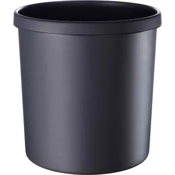 HELIT H6106495 corbeille à déchets ronde ignifuge, 18 L, noire