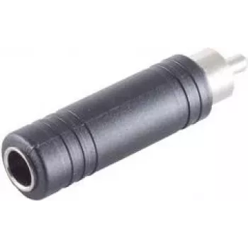 ShiverPeaks adaptateur audio, fiche RCA vers embase jack mono 6,3 mm, métal, nickelé (BS57005)